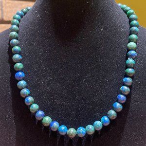 8MM Azurite-Malachite Bead Stretchy Cord Necklace/Bracelet/Anklet